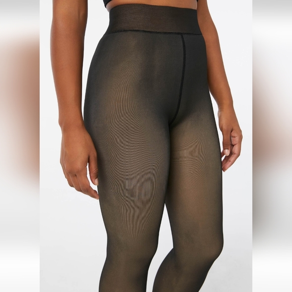 NWT Fleece Lined Translucent Leggings - Picture 3 of 10